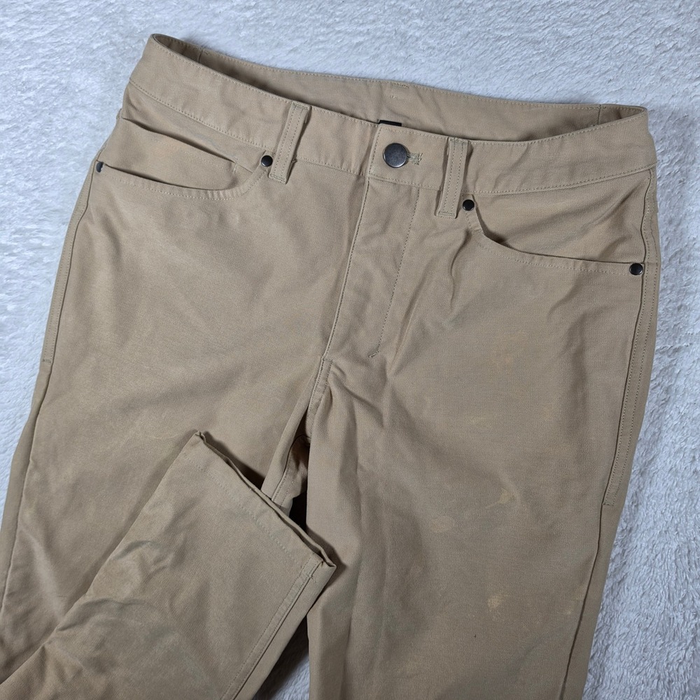 Lululemon ABC Work Pant Slim Mens 28x31 Beige LM5ABNS Stretch 5-Pocket Casual
